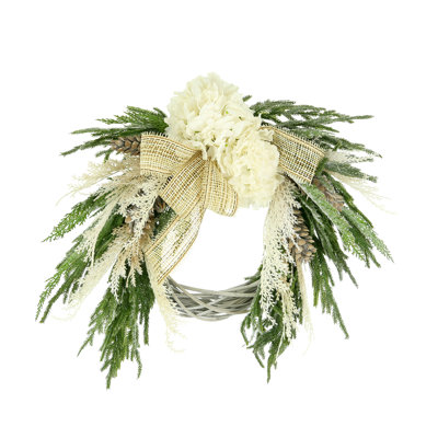Jeydy Handcrafted Faux Pine Evergreen 28'' Wreath