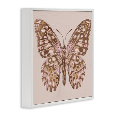 Butterfly Wings in Neutral Framed Giclee, design by Anna Lischenko