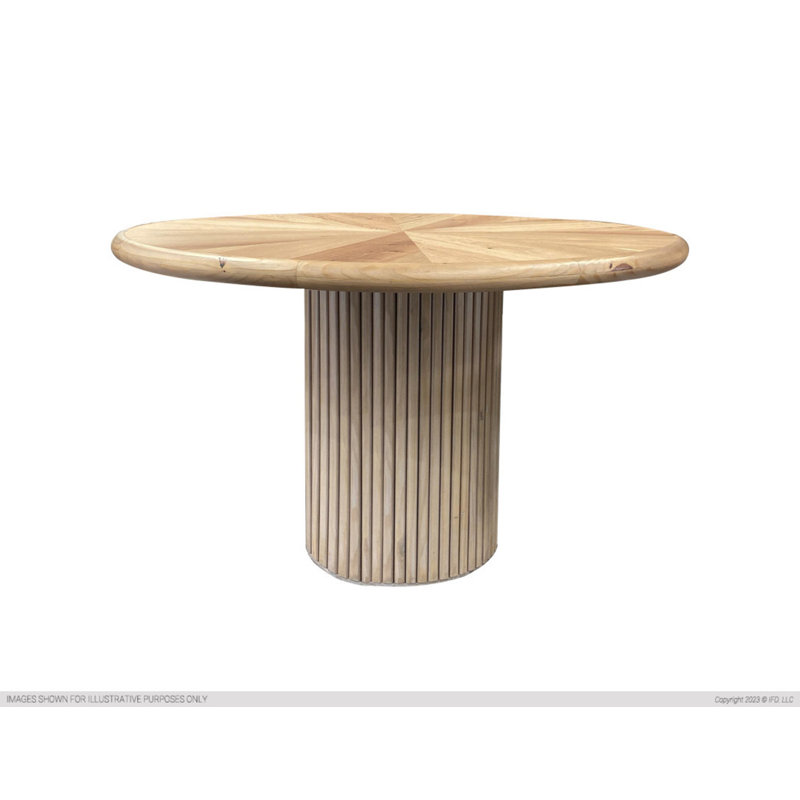Eracle Round Solid Wood Dining Table