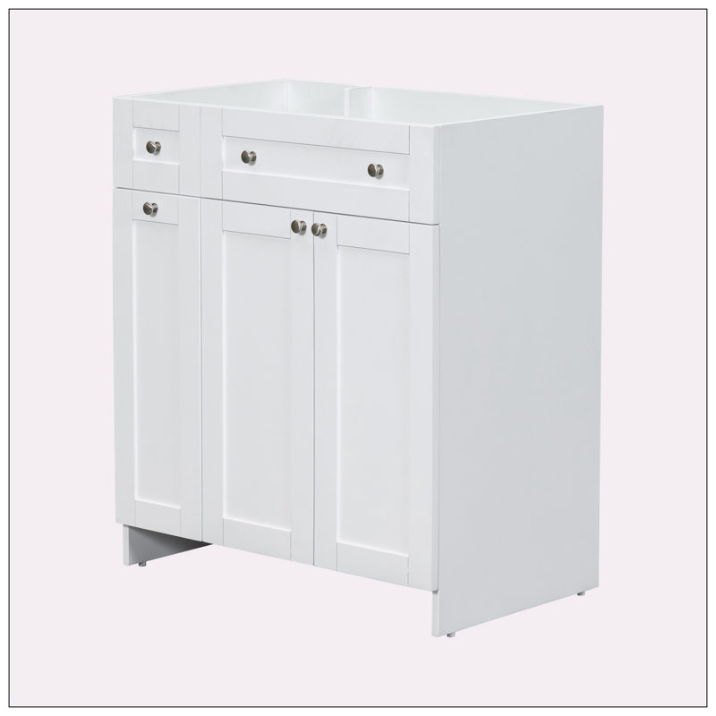 29.00'' Single Bathroom Vanity Base Only, White
