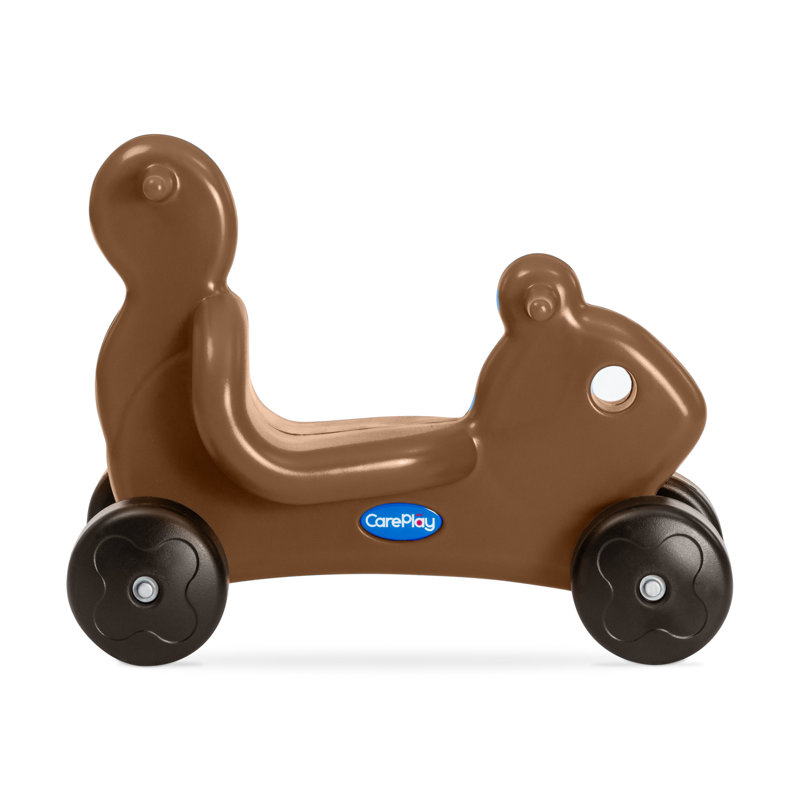 Squirrel 2-in-1 Push and Ride-on Toy, Clay, Brown