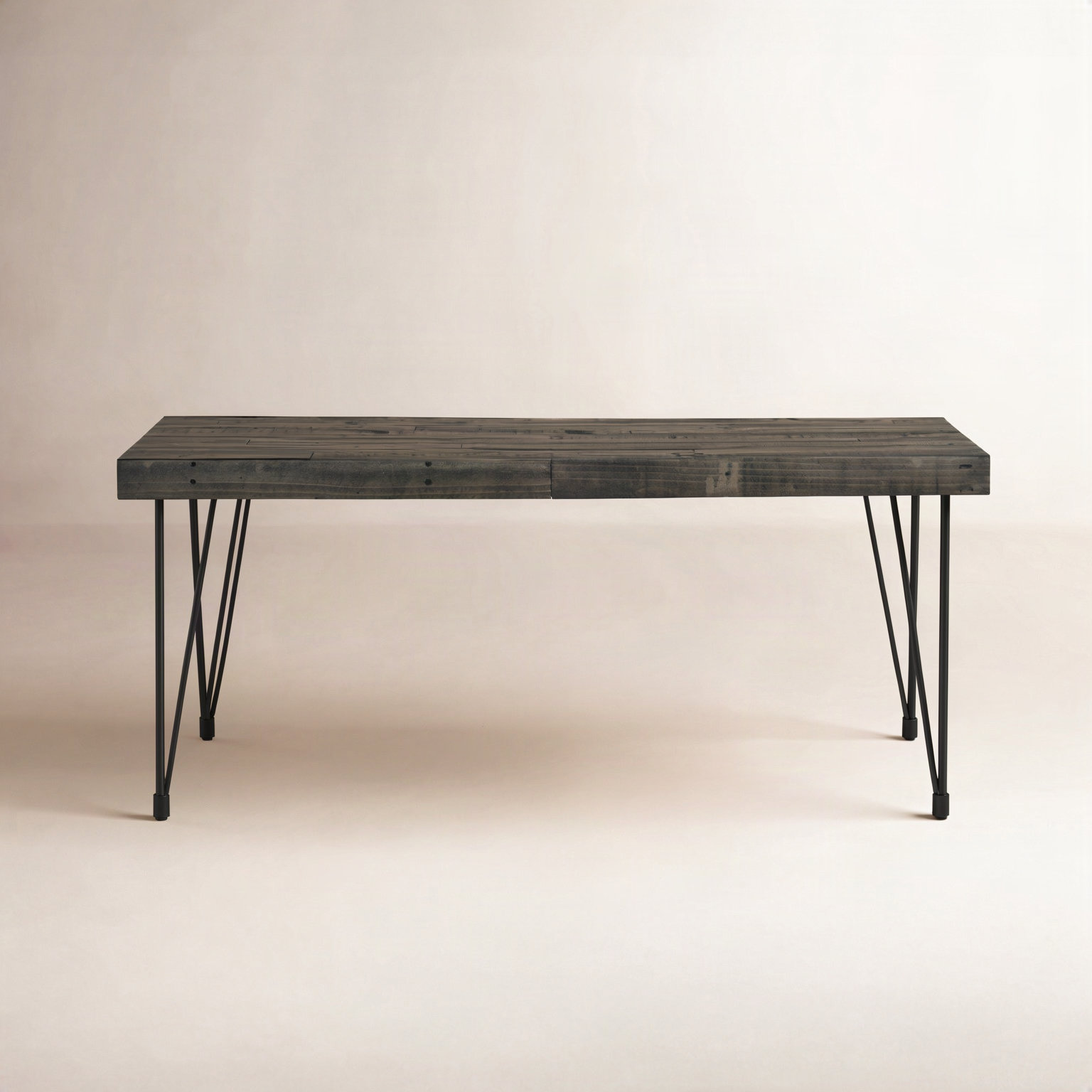 Libra 59" Pine Dining Table, Dark Gray