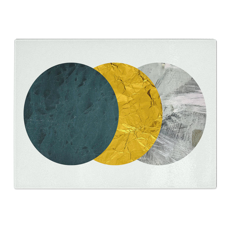 Textured Shapes No.1  Glass Chopping Board
