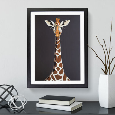 Fetching Giraffe - Framed Print