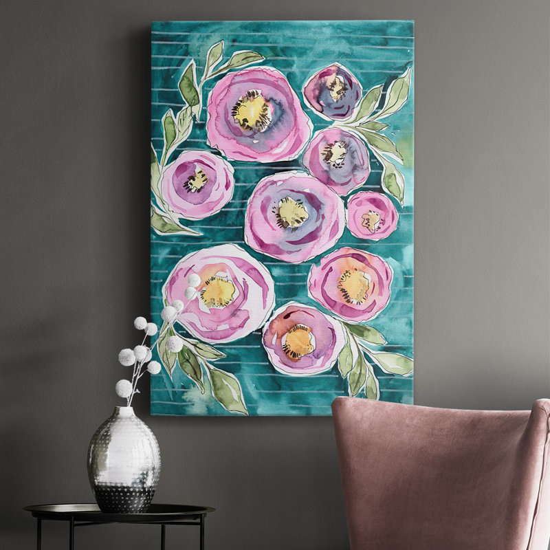 Floral Radiance II - impression sur toile tendue, H 18 po x l 12 po x P 1,5 po