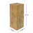 Wood-Look Square-Column MGO End Table,  H33.75",Wood-Like Distressed Finish, Mix With Different Heights, Indoor Outdoor Use-220899110-220899111