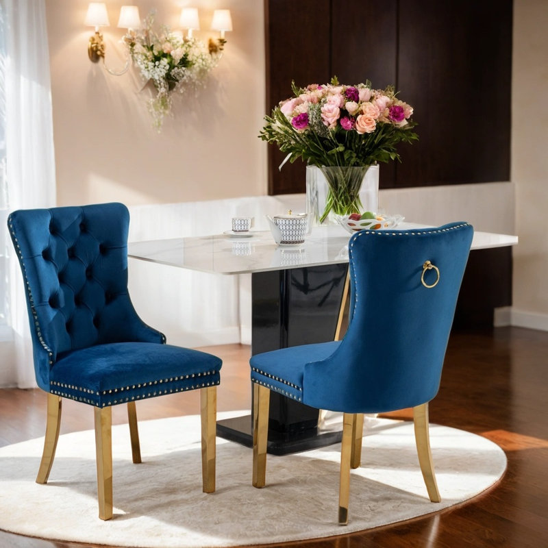 Chaise d'appoint Kyeem, Bleu