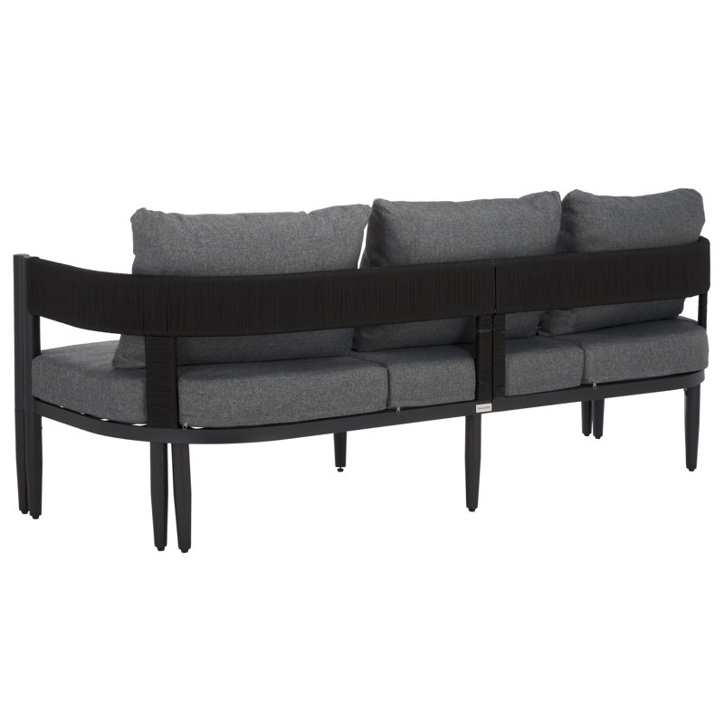 Viola 77.56'' Metal Outdoor Patio Sofa, Gray