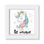 «Be Unique», impression sur papier licorne-47848668-47848661