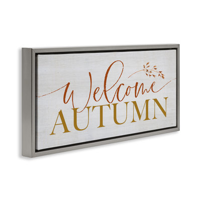 Cadre flottant Invitation Welcome Autumn, conception de Lux + Me Designs