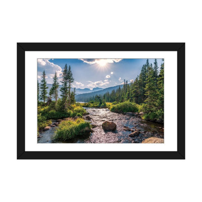 Paysage des montagnes Rocheuses du Colorado - reproduction d'art murale - papier d'art encadré