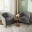 Upholstered Cotton Barrel Chair-677884240