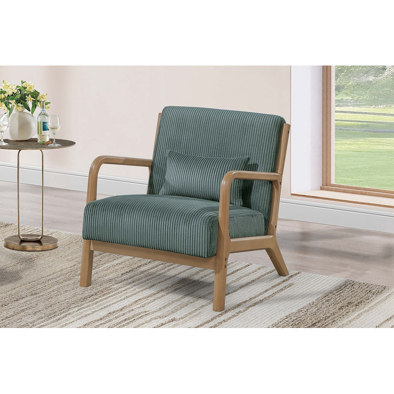 Chaise d'appoint en velours côtelé 1pc, Sauge
