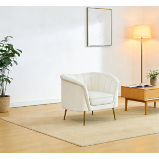 Fauteuils en microfibre blanche 