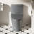 Water Toilet In Grey 002 Color, 1/1.60 , Elongated Comfort Height Floor Mounted With Congenial Soft Closing Seat 002,