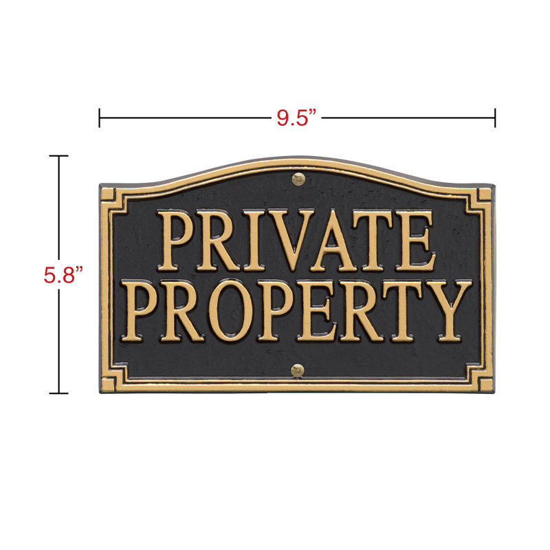 Enseigne de jardin déclaration de propriété privée