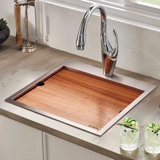 Vino 21" L x 20" W Drop-In Kitchen Sink with Basket Strainer