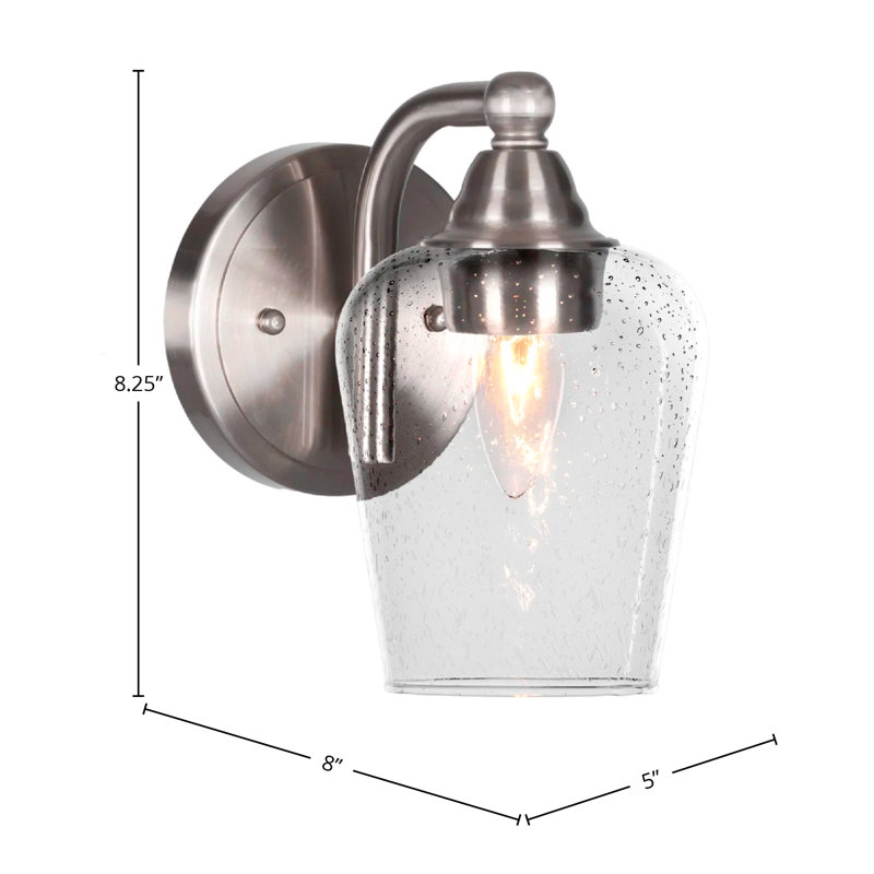 Applique murale 1 lumière Achen, Nickel brossé