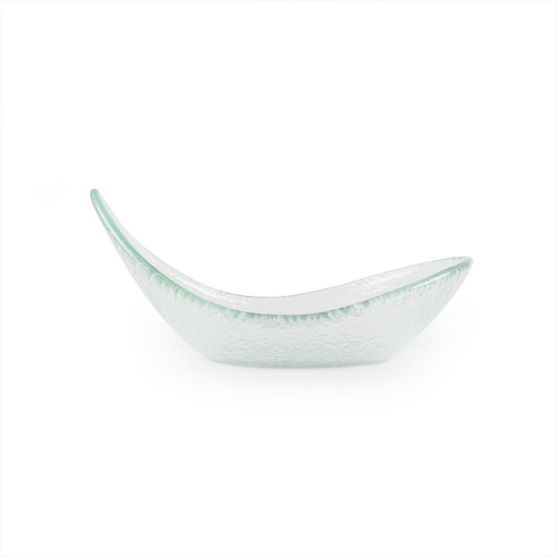Vaisselle en verre 7,5 po x 5,75 po x H: 3,25 po 10 oz. Bol en verre transparent ovale (ensemble de 4)
