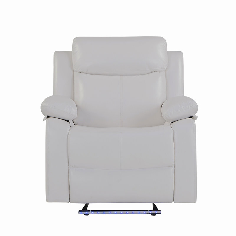 Fauteuil inclinable blanc avec lumière DEL Blanche