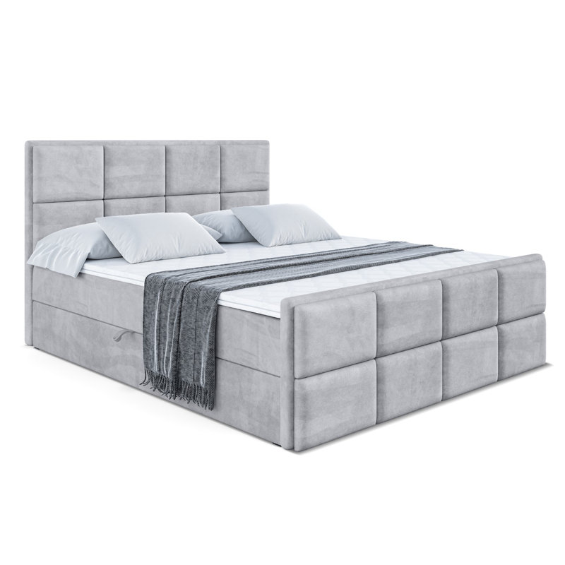 Bed, Light gray, 140 x 200cm
