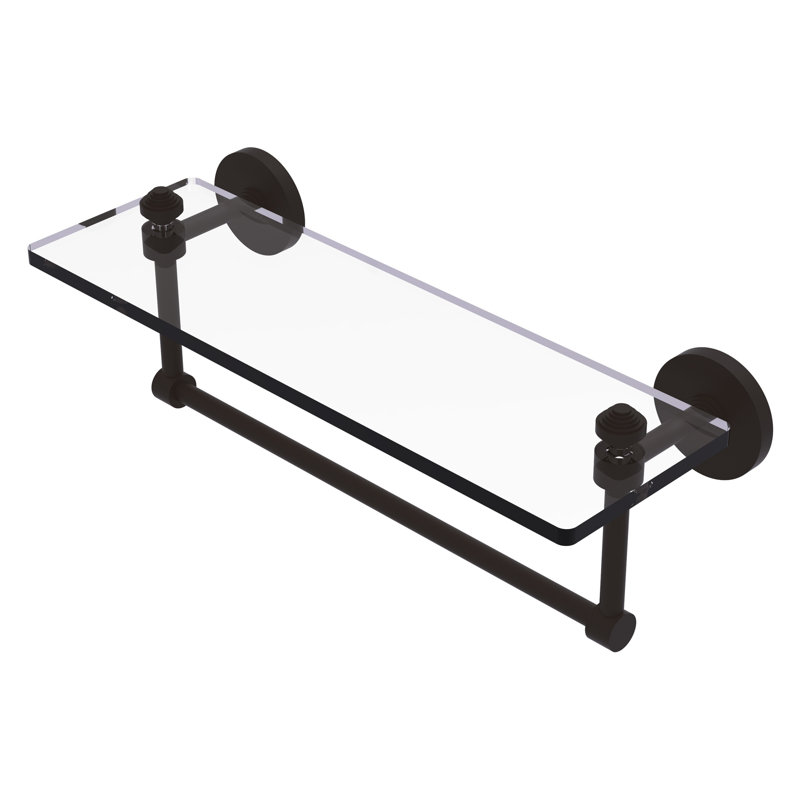 Tablette de support avec barre à serviettes Southbeach, Bronze huilé, H 5 po x l 16 po x P 5 po