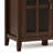 Artisan 66"W Solid Wood 4-Shelf Storage Cabinet with Tempered Glass Doors and Adjustable Shelves-610587433
