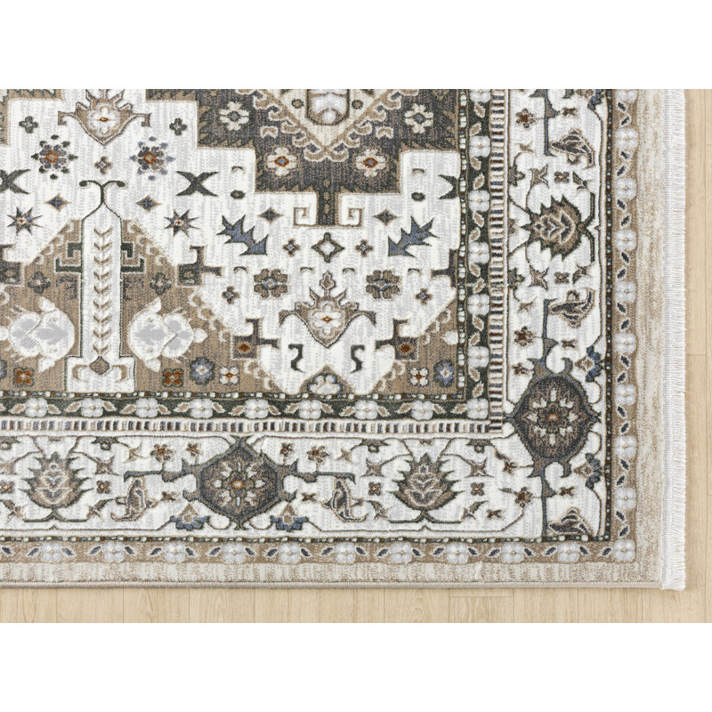 Tapis crème United Weavers Carllene Magi, Tapis de couloir 7 pi 2 po x 2 pi 7 po