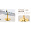 Table ronde moderne minimaliste avec plateau en verre trempé de 35 pouces et pieds en métal doré, polyvalente pour différentes pièces-1102599275