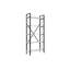 Bibliothèque industrielle moderne avec structure en métal, 35,4 x 70,9 x 13,4 pouces | 100% panneau de particules enduit de mélamine, plusieurs tablettes, fixation murale, design noir et blanc | Parfait pour les solutions de rangement à la maison ou au bureau-109178463