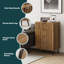 Commode à 4 tiroirs avec commode haute pour chambre à coucher, salon, entrée, noyer