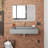 Pyramid 36" Wall Mounted Rectangular Solid Surface Bathroom Sink in Matte Finish - Gray, With Faucet Hole-898419830-873018838