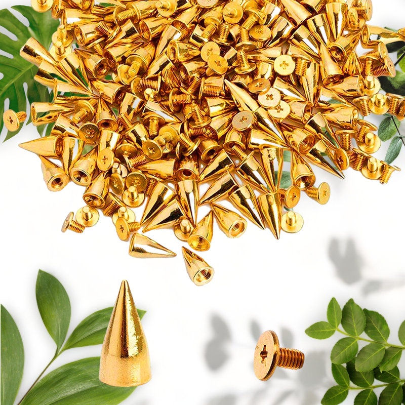 Spike Studs 30 Sets Metal Screw Backs
