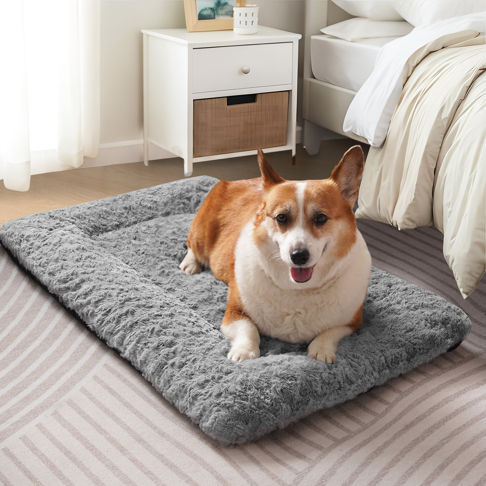 Tucker Murphy Pet™ Rose Plush Dog Bed Mat/Pad, Washable Anti-Slip