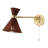 Acacio 25" 1-Light Mid-Century Vintage Rattan/Metal USB Charging Swing Arm LED Sconce with Pull Chain-82994912