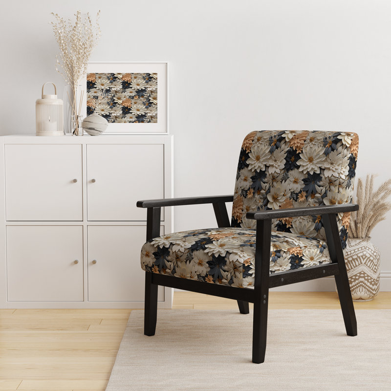 Fauteuil d'appoint rembourré blanc et doré