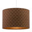 20 cm H Round Cotton Lamp Shade ( No Direct Attachment Method ) in Brown
