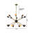 Industrial 16 Light Black Iron Sputnik Chandelier