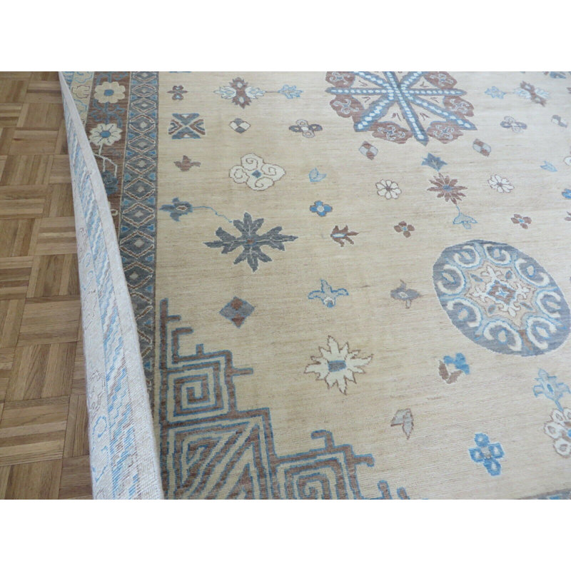 Tapis oriental 10 x 14 pi 8 po noué à la main Peshawar Oushak Khotan D26276AE4FF6487D83E11D4C94B02374