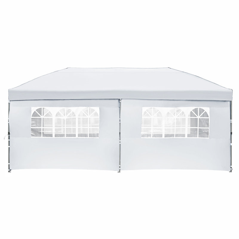 Auvent 10 X 20 avec parois latérales, Blanc