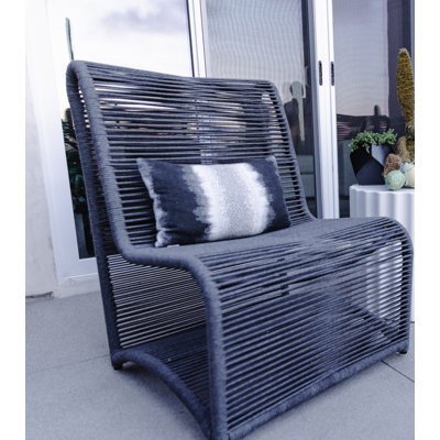 Fauteuil club sans accoudoirs bleu marine Marino