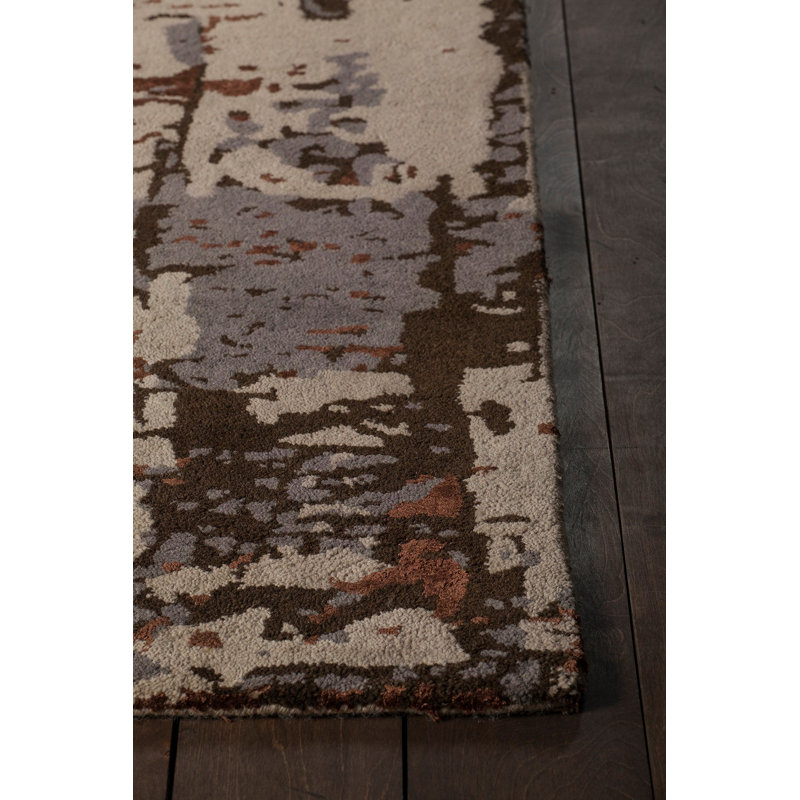 Rupec Brown & Black Abstract Area Rug, 9' x 13'