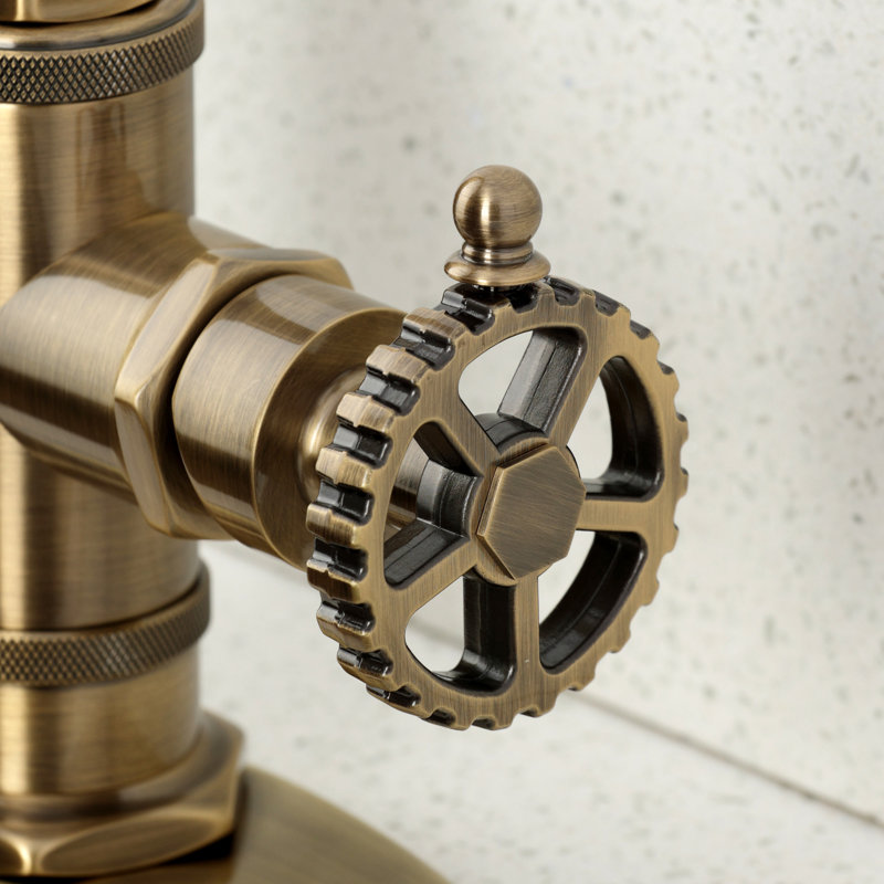 Kingston Brass Fuller Single-Handle 1-Hole Deck Mount Bar Faucet, Antique Brass