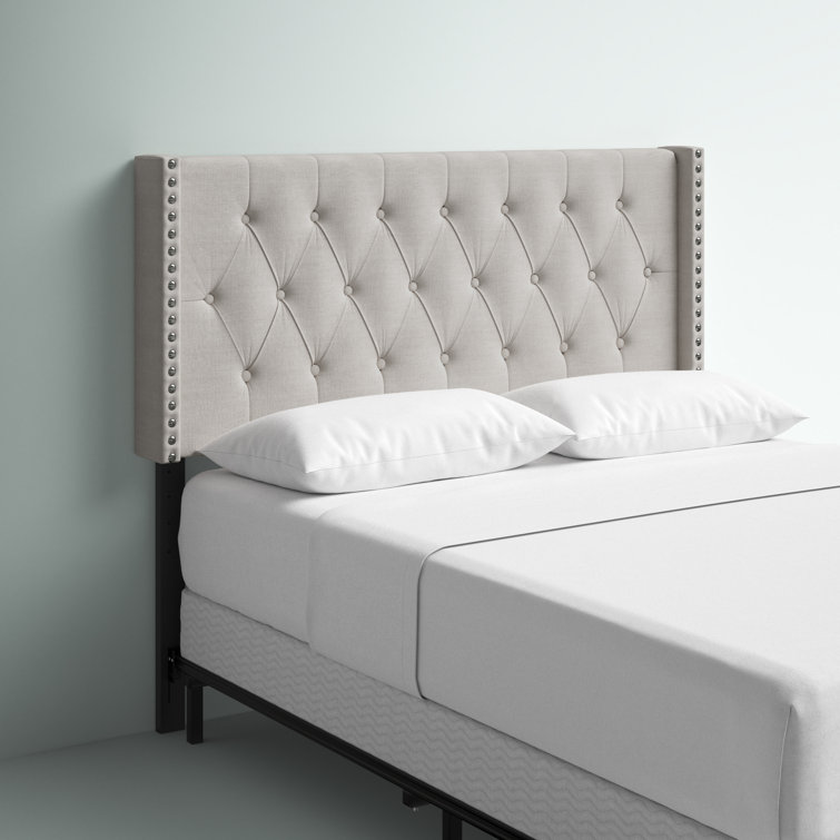 Queen Upholstered Wingback Headboard