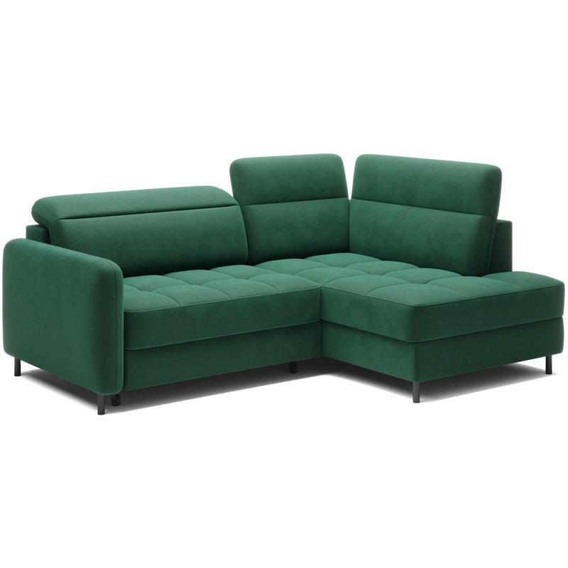 Bopha 3 Seater Sofa Bed, Right Hand Facing, Dark Green
