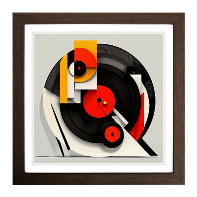 Vinyl Record Suprematism - Framed Print