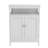 White Bathroom Floor Cabinet With Double Shutters, Dependable , Painting, Generous Storage, Simple Assembly Procedure Storage In White, Shutter Door Design, Painted Ample