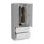 Armoire haute Taly 70 po avec 2 tiroirs et 2 portes avec tringle, rangement minimaliste et spacieux-1009461454