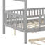 Wooden House Bed With Trundle-1829324157