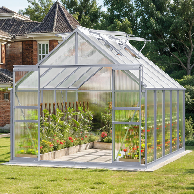 Serre en polycarbonate Balconera, P 122 po, Argent argent